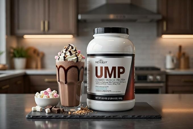Beverly International UMP Protein Powder Rocky Road. Unique Whey-Casein Ratio Builds Lean Muscle. Easy to Digest. No Bloat. (32.8 oz) 2lb .8 oz