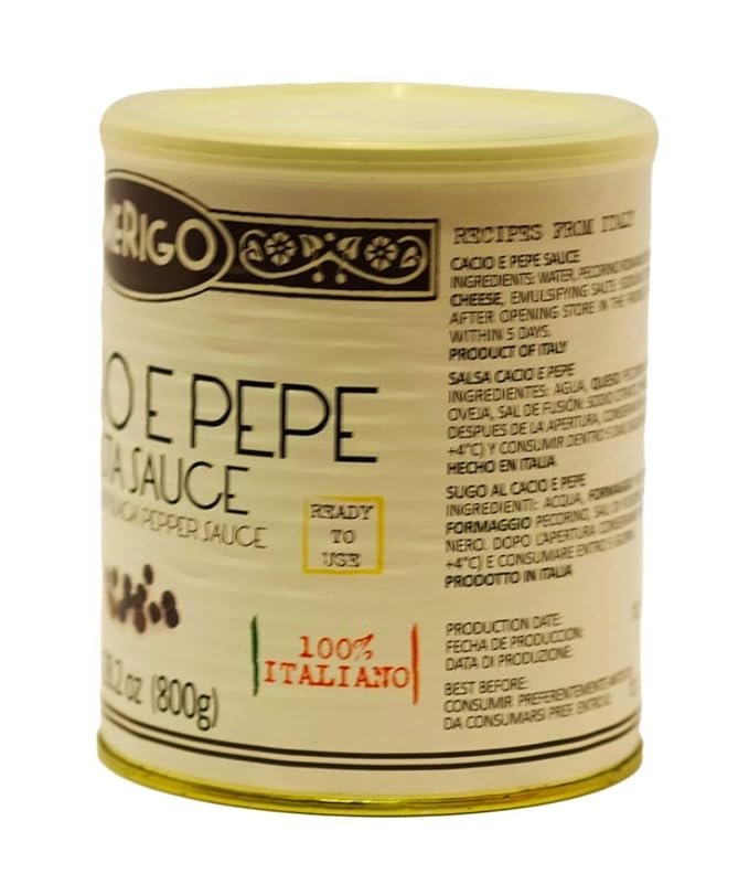 AMERIGO | Cacio e Pepe Traditional Italian Pasta Sauce | 28.2 oz (800g)