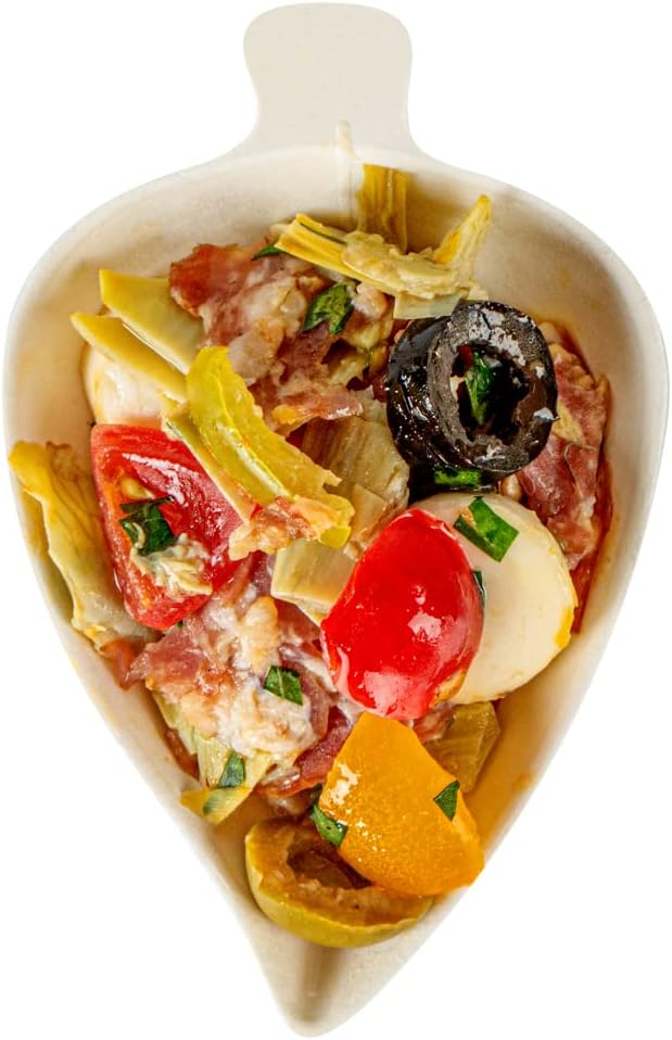 Restaurantware-Pulp Safe No PFAS Added 3.7 x 2.4 Inch Tasting Dishes 100 Disposable Dishes - Home Compostable Microwavable And Freezable White Bagasse Food Dish Leaf Shape For Appetizers