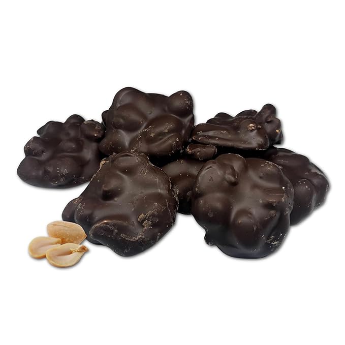Goodland Farms Dark Chocolate Peanut Clusters 2 Pounds - Wholesale Bulk Candy Chocolate Covered Peanuts