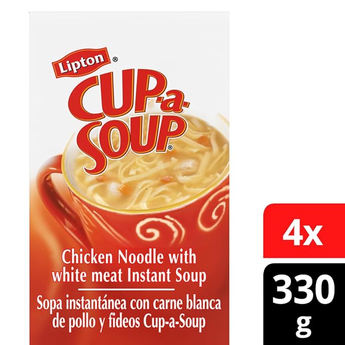 Lipton Cup-a-Soup Chicken Noodle Soup Mix 0g Trans Fat9.9 Ounce (Pack of 4)