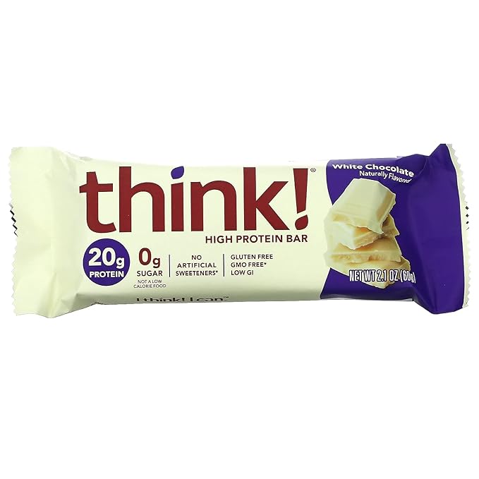 Think ! High Protein Bars White Chocolate 10 Bars 2.1 oz (60 g) Each