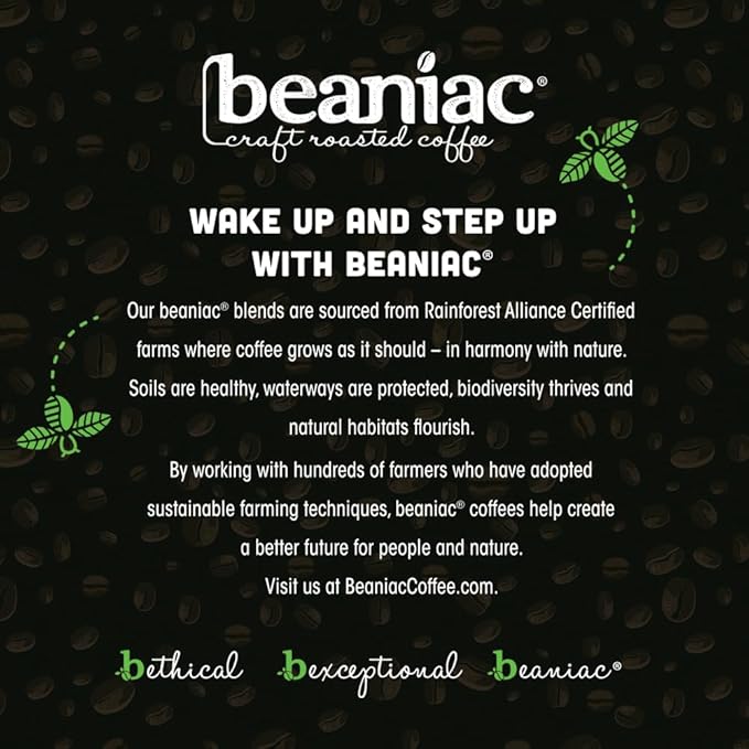 beaniac Flavor Freak Madagascar Vanilla Flavored Light Roast Single Serve Compostable K Cup Coffee Pods Arabica Coffee with Natural Flavors Keurig Brewer Compatible 30 Count