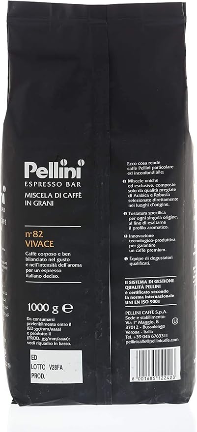 Pellini No.82 Vivace Roasted Coffee Beans 1kg