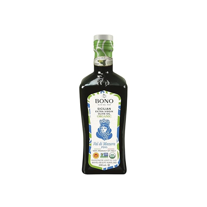 Bono Val di Mazara Sicilian PDO Organic Extra Virgin Olive Oil 16.9 Fl Oz
