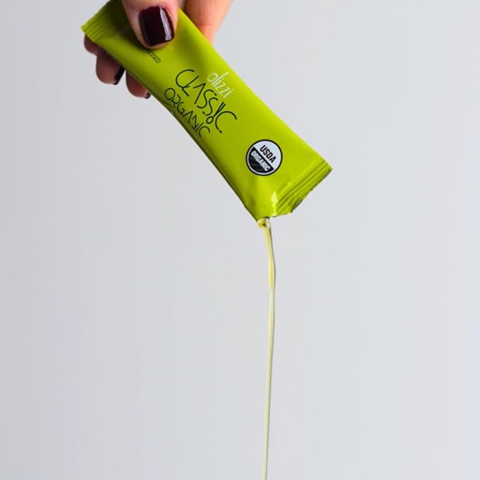 Olive Oil Packets - Olizzi Classic Organic Extra Virgin New Harvest Award Winning Cold Pressed USDA Organic Certified Single Serve Mini Salad Dressing To Go Individual Travel Size 25 Single