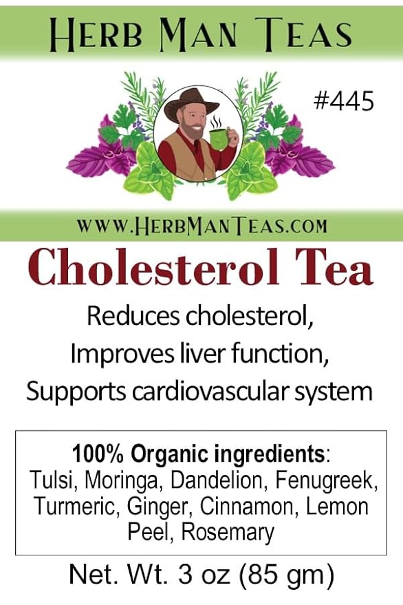 CHOLESTEROL HEALTH TEA - for healthy cholesterol levels. A proven formula by master herbalist Khabir - 100% Organic Non GMO no additives