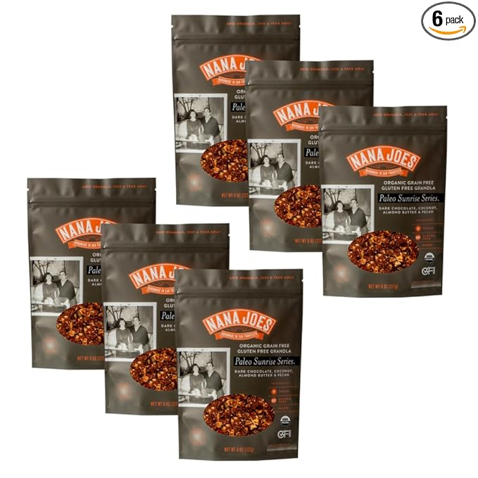 Nana Joes Granola Paleo Series | Hu Dark Chocolate Coconut Almond Butter &amp Pecan | Handmade Gluten-Free Vegan Healthy Plant-Based Organic Refined Sugar-Free Grain-Free | Superfood Breakfas
