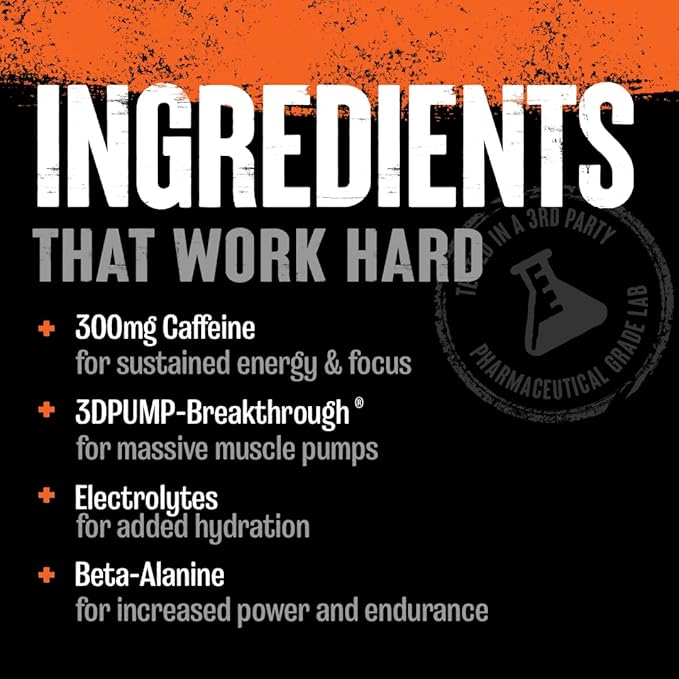 Animal Primal Muscle Hydration + Preworkout Powder – Contains Beta Alanine 3DPump Caffeine &amp Electrolytes – Improves Energy Focus Endurance &amp Absorption – Fruit Punch Flavor 17.9 oz