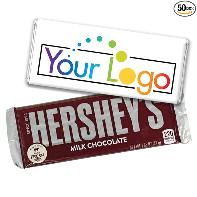 50 Pcs Personalized Candy Promotional Products Add Your Logo Chocolate Bars