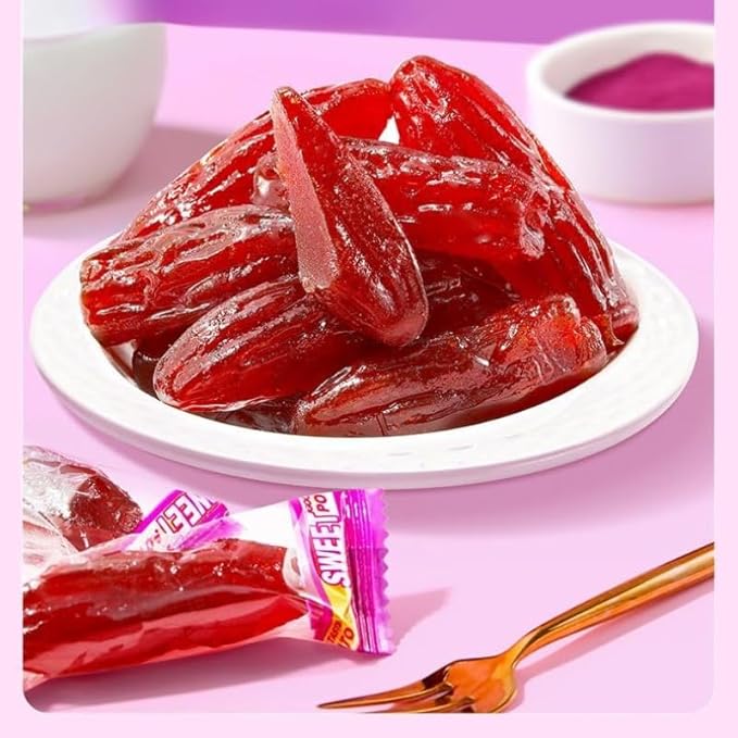 Crystal purple sweet potato dried fruit fresh dried sweet potato preserved fruit 90g/bag dried vegetables substitute breakfast food convenient instant snacks Dim sum leisure snack (5 bags)