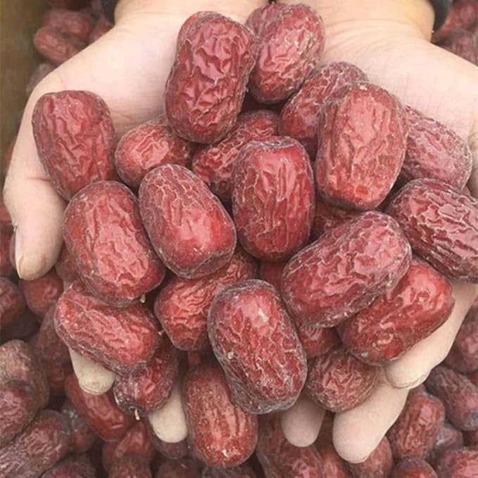 Zercumm First Class Gray Jujube 500G Uncleaned with Soil Large Red Jujube Bulk Meat Thick Sweet Dried Gray Jujube