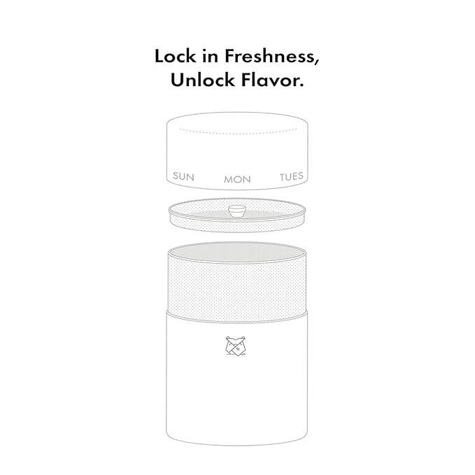 FKRŌ Ami Matcha Canister – Airtight Double-Seal Stainless Steel Tea &amp Coffee Storage Tin for Matcha Powder Loose Tea &amp Spices