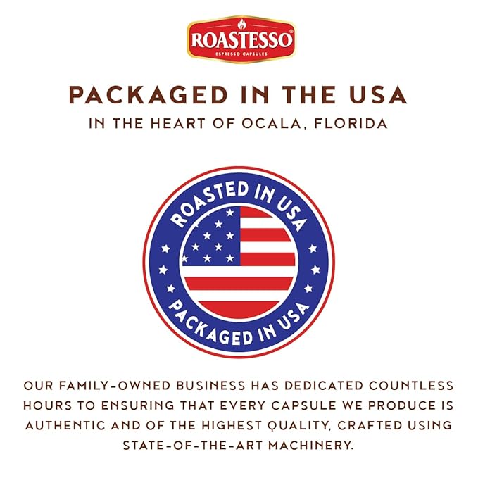 Roastesso Aluminum Espresso Capsules Flavors Variety Pack Natural Flavored Coffee Pods with French Vanilla Caramel Chocolate &amp Hazelnut Compatible with Nespresso Original Machines (40 Count)