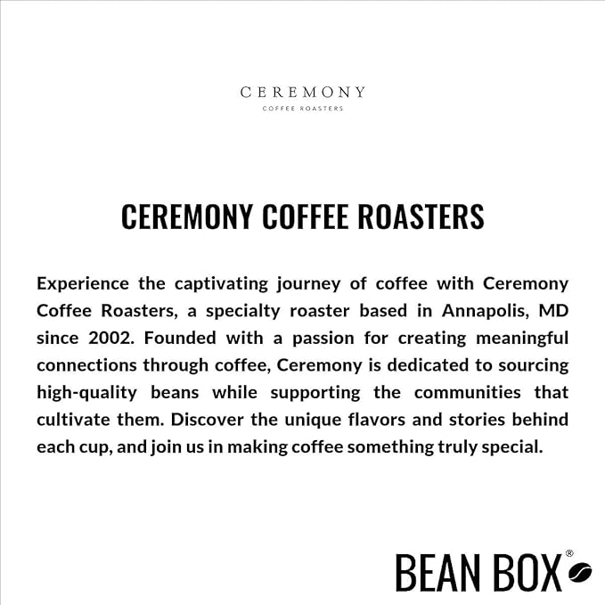 Bean Box Sampler - Roasted by Ceremony Roasters 2-Pack Whole Bean Coffee Gourmet Coffee