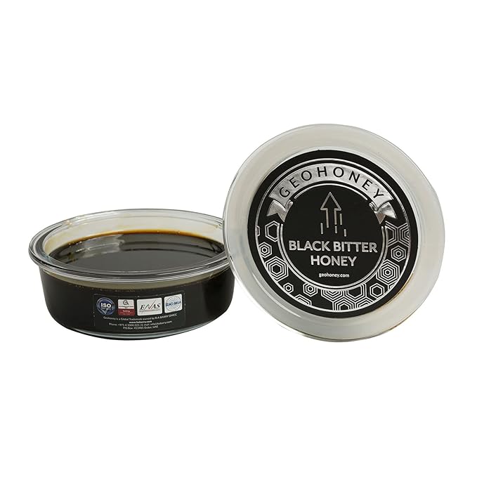 Geohoney Premium Black Bitter Oak Honey - 450 Gram - Unique Taste &amp Natural Goodness