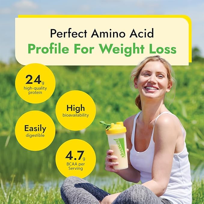 Almased | High Protein Shakes | Meal Replacement Shake | Meal Replacement Powder for Weight Loss with Shaker Bottle (Vanilla Flavor 5 Cans of 17.6 oz + Scoop)