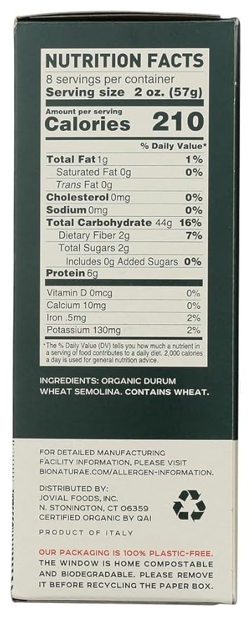 Organic Pasta Fusilli 16 Oz - 12 Per Case.