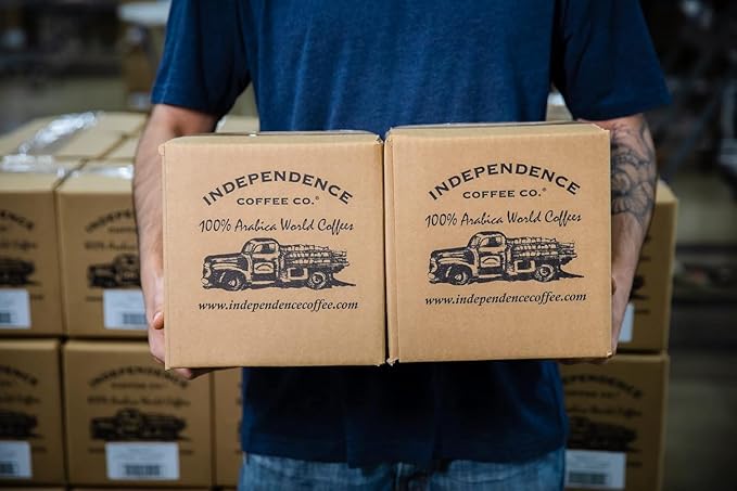Independence Coffee Co. Earlywine Breakfast Blend Medium/Dark Roast Whole Bean Coffee 24 Ounce Bag (Packaging May Vary)