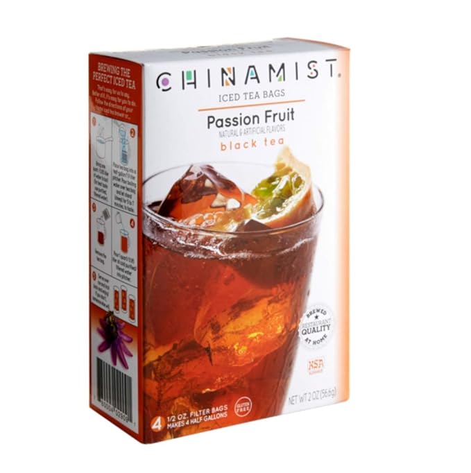 China Mist Passion Fruit Black Tea Bags for Iced Tea (3 Pack)