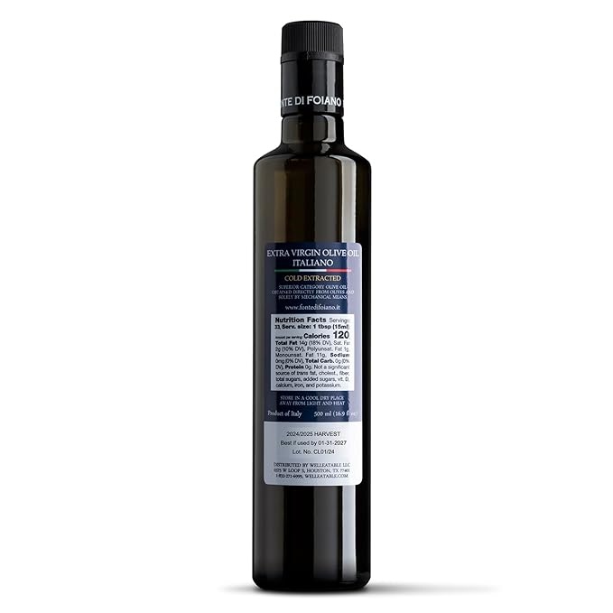 WellEatable – Tuscan Extra Virgin Olive Oil from Italy 2025 Gold Award Winner High-Polyphenol EVOO (650 mg/kg) Early Harvest First Cold Pressed Peppery &amp Smooth Ideal for Drinking or Finishi