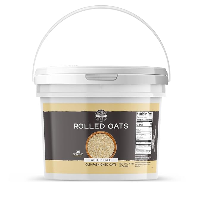 Birch &amp Meadow 1 Gallon of Gluten-Free Rolled Oats Food Storage Old-Fashioned Oats