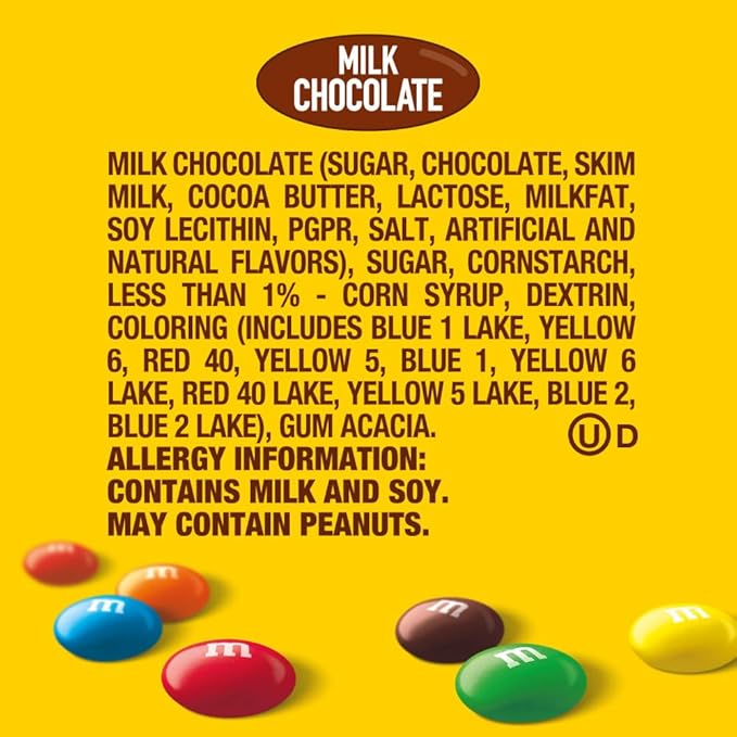 M&ampM'S Milk Chocolate Candy Peg Bag 5.3-Ounce (Pack of 12)