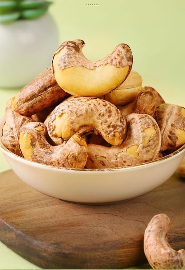 Crispy Purple Skinned Cashew Nut 500g/Can Dried Cashew Nut Nuts and Dried Fruits Family Snack Snacks Festival Gifts Afternoon Tea Desserts Healthy Snacks Nutritious Breakfast (5 Cans)