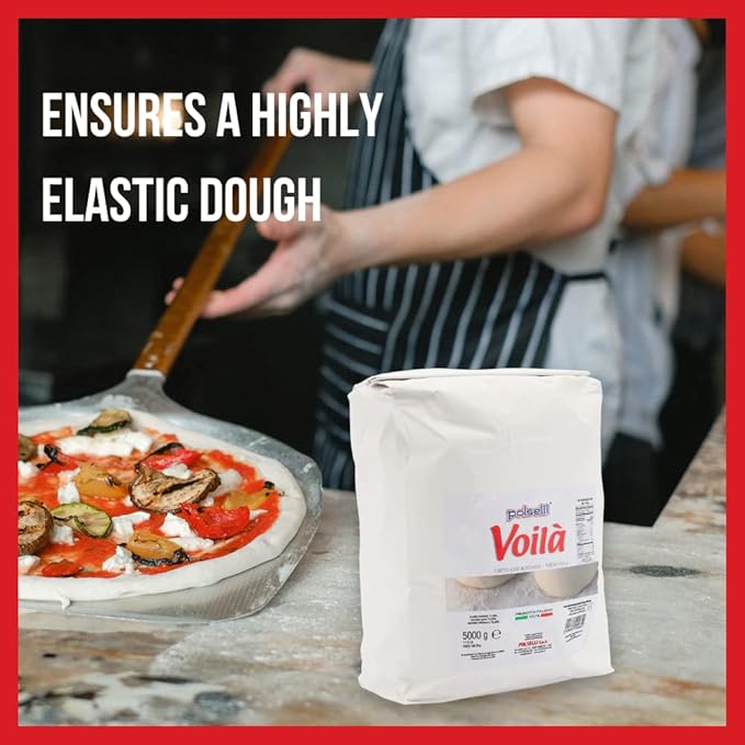 Voila Table and Dusting Flour Soft Wheat Pizza Baking Pasta Italy Spolvero All Natural Non GMO Not Bleached(5 kg) 11 lbs Polselli