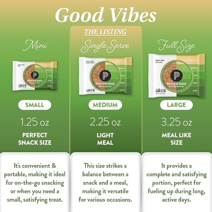 Protein Puck Bar Good Vibes Sunflower Butter 2.25 oz (Pack of 16)