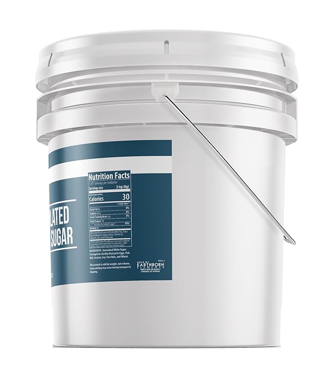 Earthborn Elements Granulated White Sugar Baking and Kitchen Staple Non GMO (3.5 Gallon)