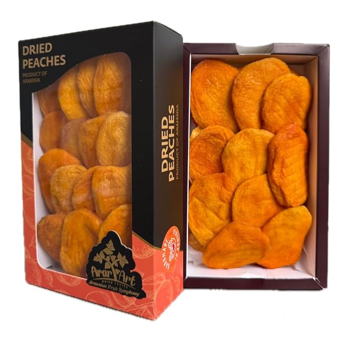 DRIED PEACHES (14.11oz) – Premium Sun-Dried Armenian Peaches | 100% Natural No Sugar Added | Healthy &amp Delicious Fruit Snack