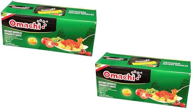 Asia Style Instant Noodles (2 CASE SET OMACHI SPAGHETTI STYLE NOODLES)