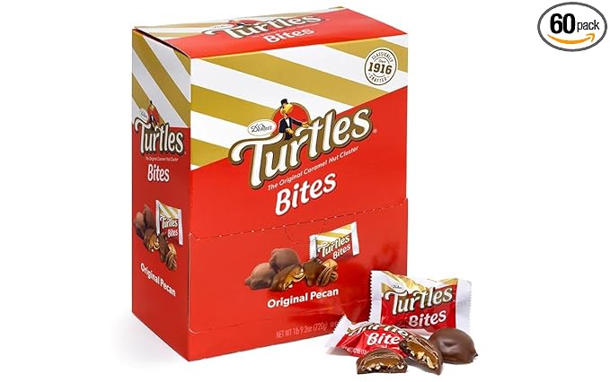 Turtles Original Bite-Size Candies 0.42 Oz Pack Of 60