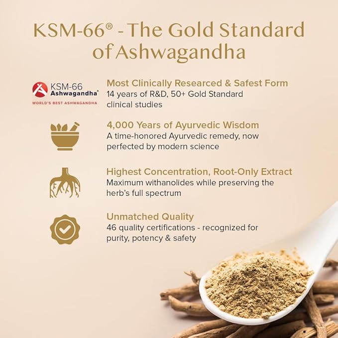 VAHDAM Ashwagandha Coffee with Turmeric Lion’s Mane &amp Chaga Mushroom | Clinically Proven KSM 66 Ashwagandha &amp Pure Arabica Coffee | Stress &amp Cortisol Support Better Energy - 40 servings