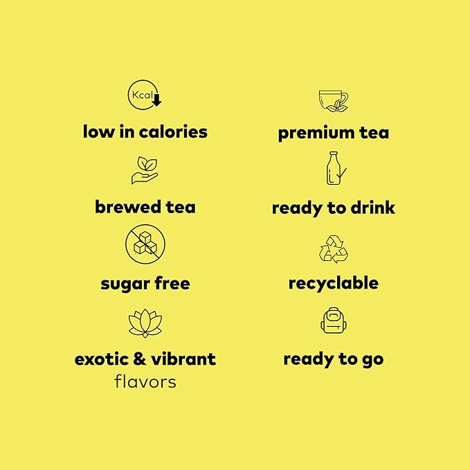 HATSU Sugar-Free White Tea – Star Fruit &amp Lotus Blossom Flavor | Low-Calorie Iced Tea | 16.9 fl oz Bottles (Pack of 12)