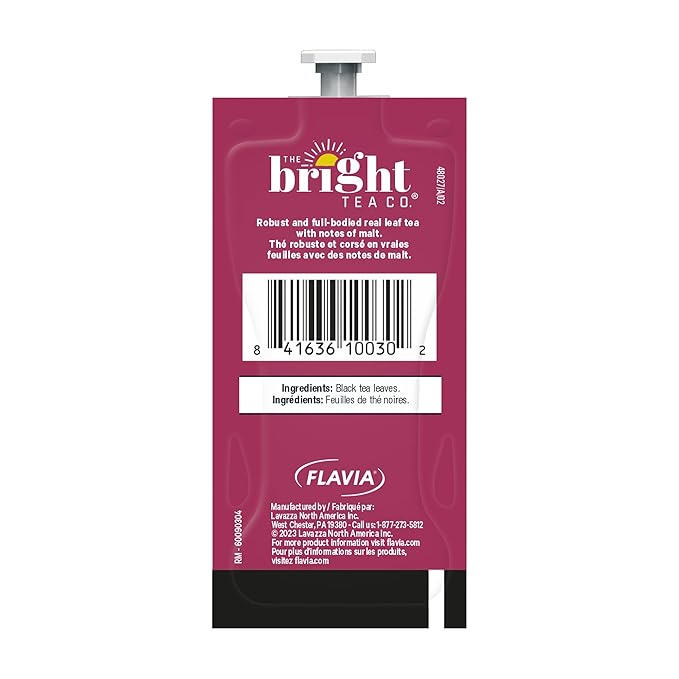 THE BRIGHT TEA CO. English Breakfast Tea Freshpacks for MARS DRINKS FLAVIA Brewer 20 Packets
