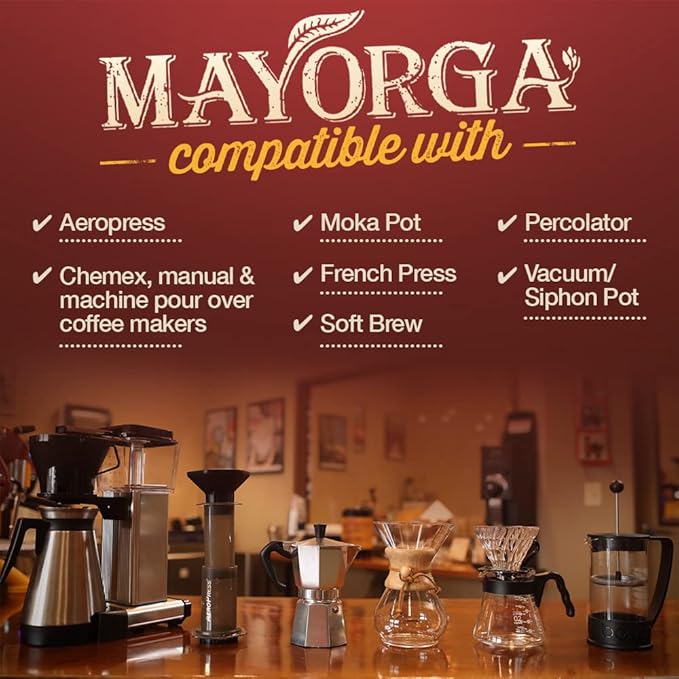 Mayorga Intense Dark Roast Coffee 2 lb bag - Muy Macho Blend the World's Strongest Organic Coffee - 100% Arabica Whole Coffee Beans - Bold Flavor - Specialty Grade Non-GMO Direct Trade
