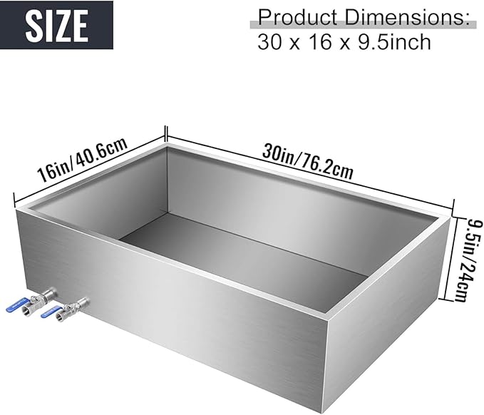Maple Syrup Evaporator Pan Stainless Steel Maple Syrup Boiling Pan Cooking Maple Syrup For Maple Syrup Making30Dx16Wx9.5H