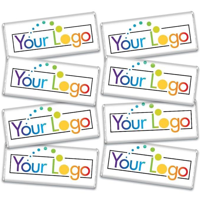 50 Pcs Personalized Candy Promotional Products Add Your Logo Chocolate Bars - Green