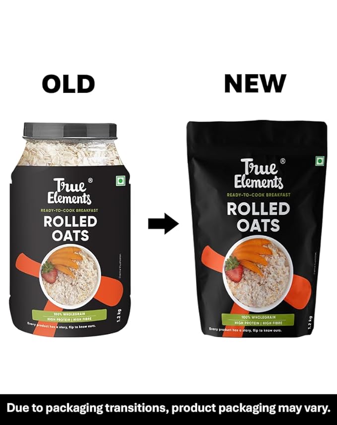 True Elements Rolled Oats 1.2kg - Oats Breakfast Healthy Food 100% Wholegrain
