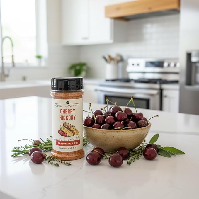 Gourmet Warehouse Cherry Hickory Spice Rub Gluten Free No MSG No HFCS 4 Ounces (Pack of 3)