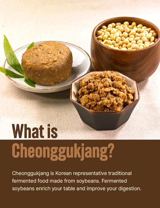 Korean Traditional Fermented Soybean Powder 17.6oz - Nattokinase Source Cheonggukjang Powder Soy Bean Natto Powder 500.0 grams 17.6 Ounce 1