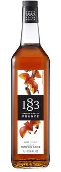 1883 Pumpkin Spice Syrup for Drinks Made in France 1 Liter Glass Bottle