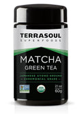 Terrasoul Superfoods Organic Matcha Green Tea (Ceremonial Grade in Miron Glass) 2.12 ounces (60g)