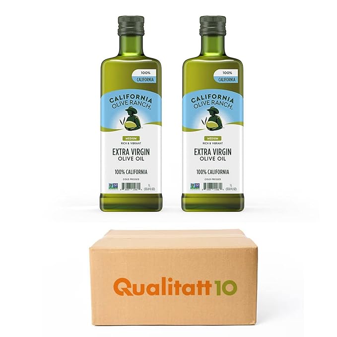 California Extra Virgin Olive Ranch Oil 33.8 oz each 2 Pack by Qualitatt