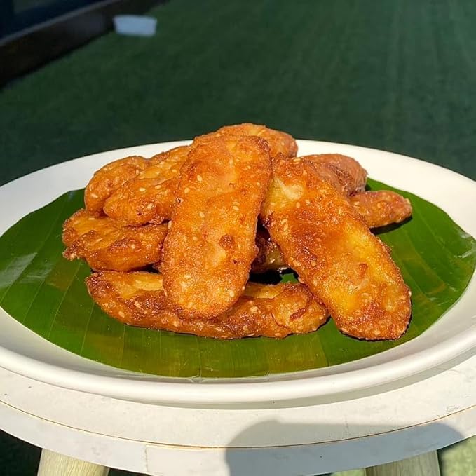 เชฟจ๋า Crispy Thai Banana Fritter Batter Mix - Coconut and Vanilla Flavored Flour Blend - Traditional Southeast Asian Style Deep Fry Batter