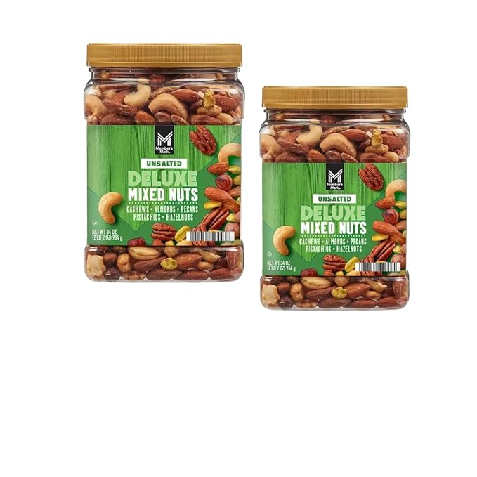 Deluxe Mixed Nuts Unsalted 34 oz (34 Ounce (2 pack))