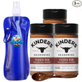 Kinder’s Premium Blend Seasoning – Three (3) 6.4 oz Bottles – All-Purpose Rub for Grilling Cooking &amp Roasting – No MSG Gluten-Free Non-GMO – Includes Collapsible Bottle &amp Wooden Spoon (Tota