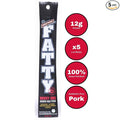 Sweetwood Smokehouse Fatty Meat Stick | Honey BBQ Flavor | 5 Pack | 2 oz Sticks | USA Grass Fed Beef Antibiotic Free Pork | Paleo Gluten Free Slow Smoked Meat Snack | No Nitrites or Added MSG